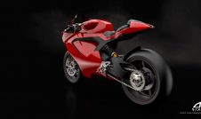 Ducati Electric motorcycle - rear view